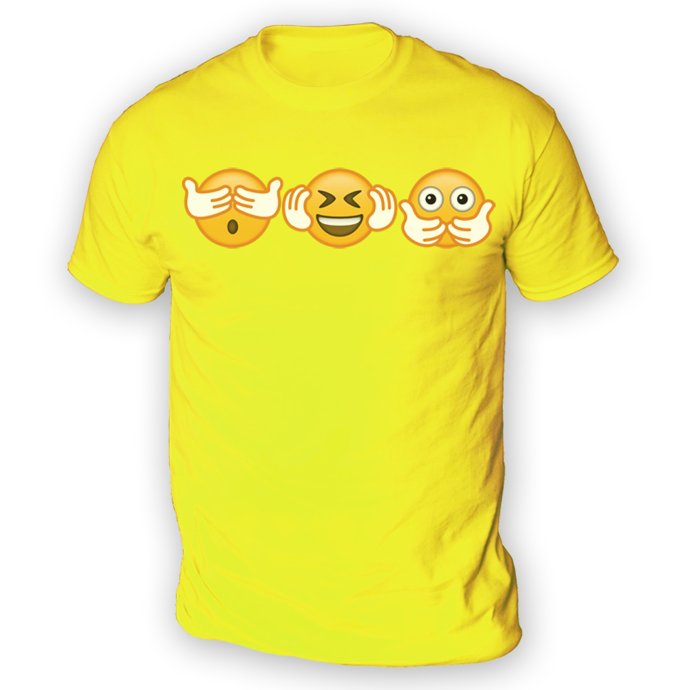 No Evil Emoji Mens T Shirt X13 Colours Gift Funny Meme Idiom